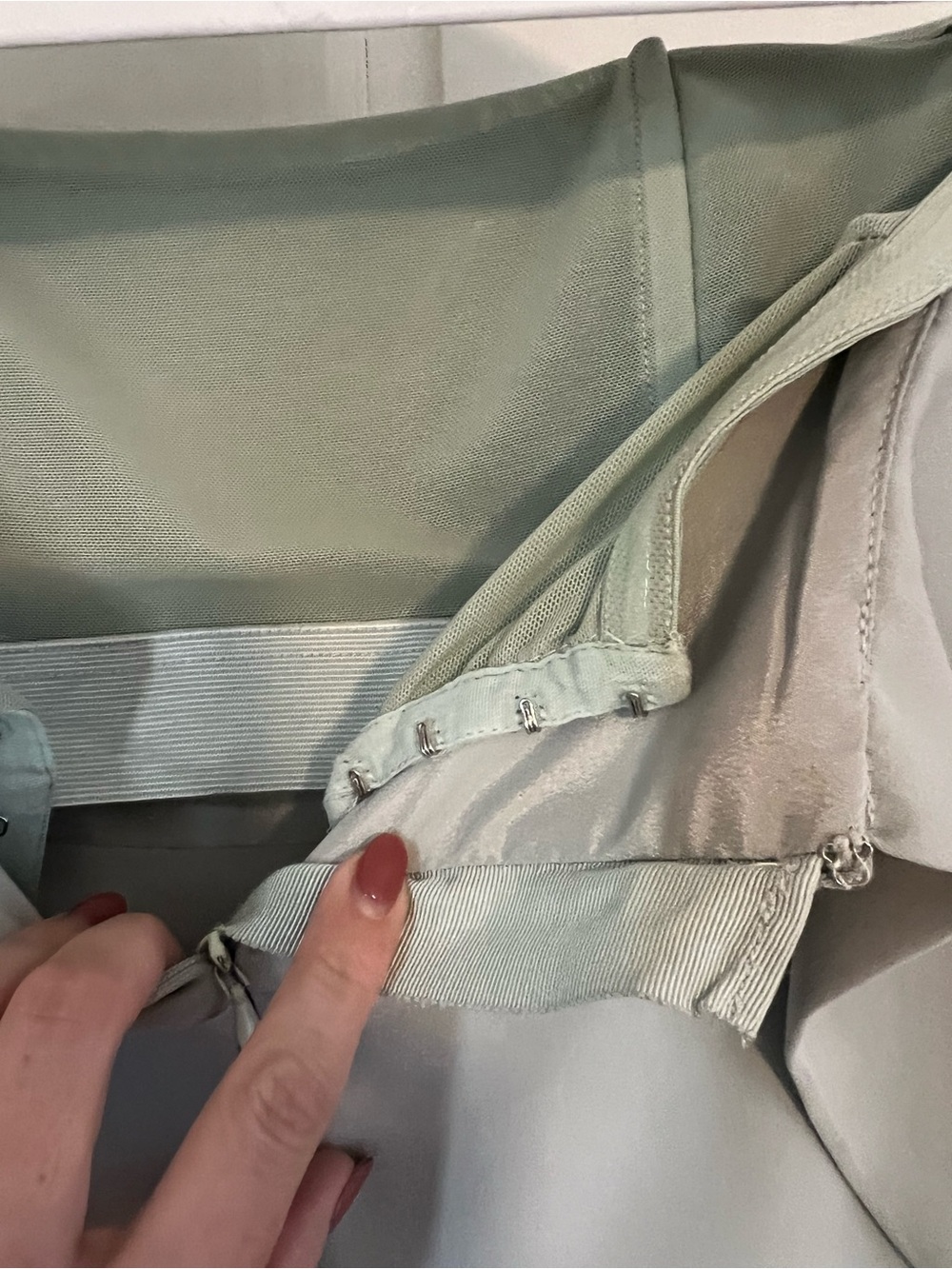 Reiss Strapless Maxi Dress in Light Sage Green - Picture 3 of 7